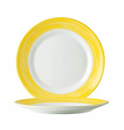 Brush gelb, Teller flach 25,4 cm