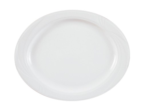Arcadia weiß Platte oval 33 cm