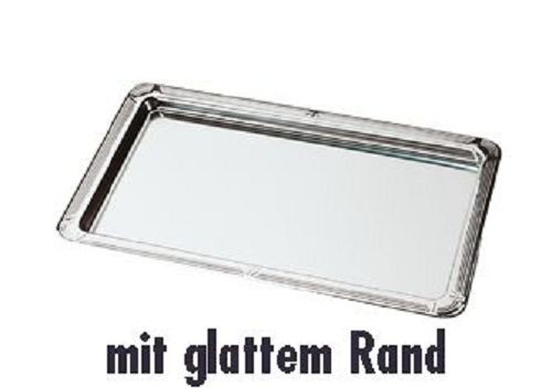 GN-Tablett 18/10 Edelstahl poliert, glatter Rand