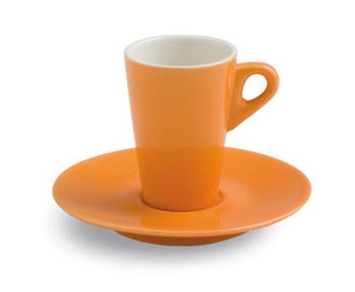 Elegant Orange Espressotasse+Untere