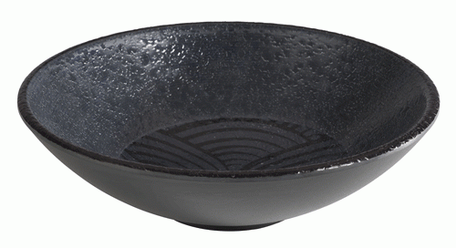 Schale DARK WAVE Durchm. 17,5 cm, Melamin, schwarz