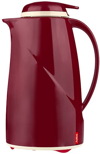 Helios Isolierkanne WAVE PUSH 1,0 l dunkelrot