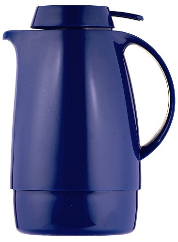 HELIOS Isolierkanne Servitherm 0,6 ltr. m. Drucktaste, dunkelblau