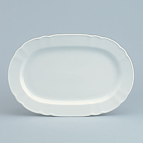 Schönwald Sanspareil Weiß Platte m. Fahne 23 cm (A)