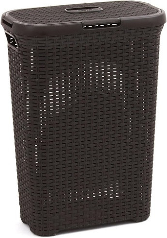 Style Wäschebox 40 ltr., 44x26x61 cm, Rattan-Optik braun