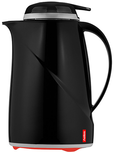 Helios Isolierkanne WAVE PUSH 0,6l schwarz