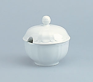 Schönwald Sanspareil Weiß Marmeladen-/Zuckerdose m. Deckel (A)