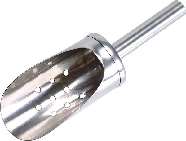 Eisschaufel - Edelstahl m. Lochung Ø 5 cm L 19,5 cm