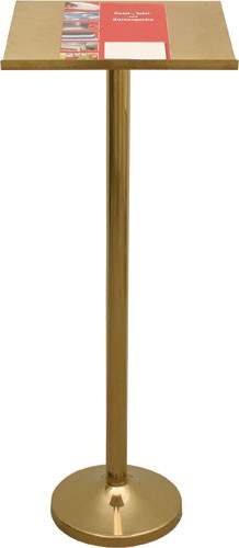 Auslagepult für Speisekarten, Chrom-Gold, 44x35 cm, 120 cm hoch